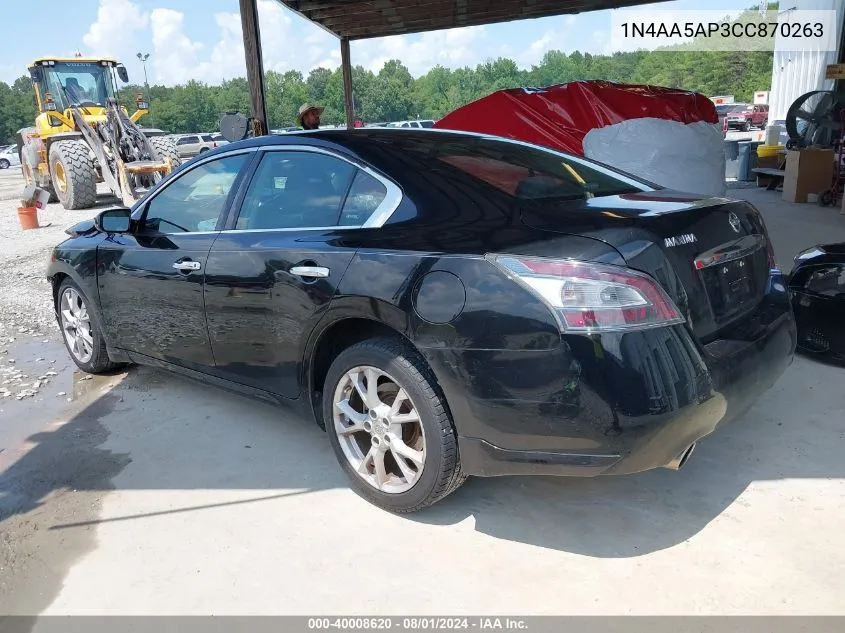 1N4AA5AP3CC870263 2012 Nissan Maxima 3.5 S