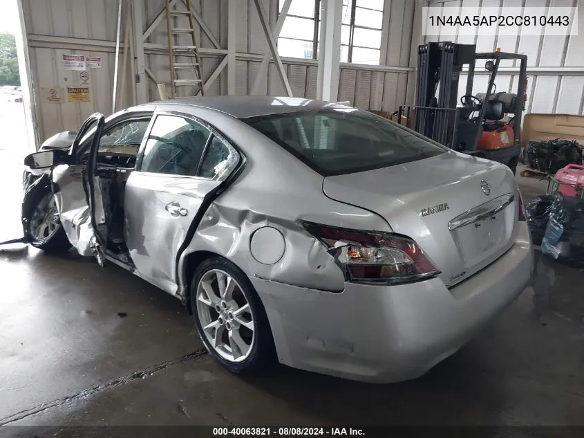 1N4AA5AP2CC810443 2012 Nissan Maxima 3.5 S