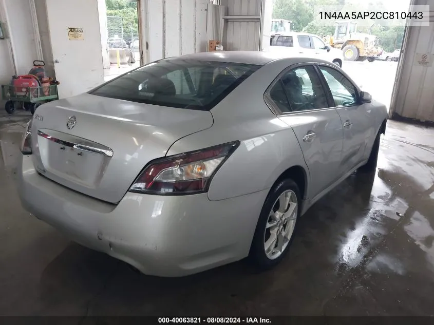 1N4AA5AP2CC810443 2012 Nissan Maxima 3.5 S