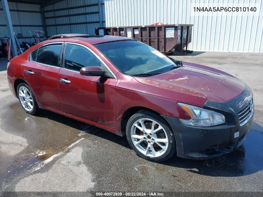 1N4AA5AP6CC810140 2012 Nissan Maxima 3.5 S