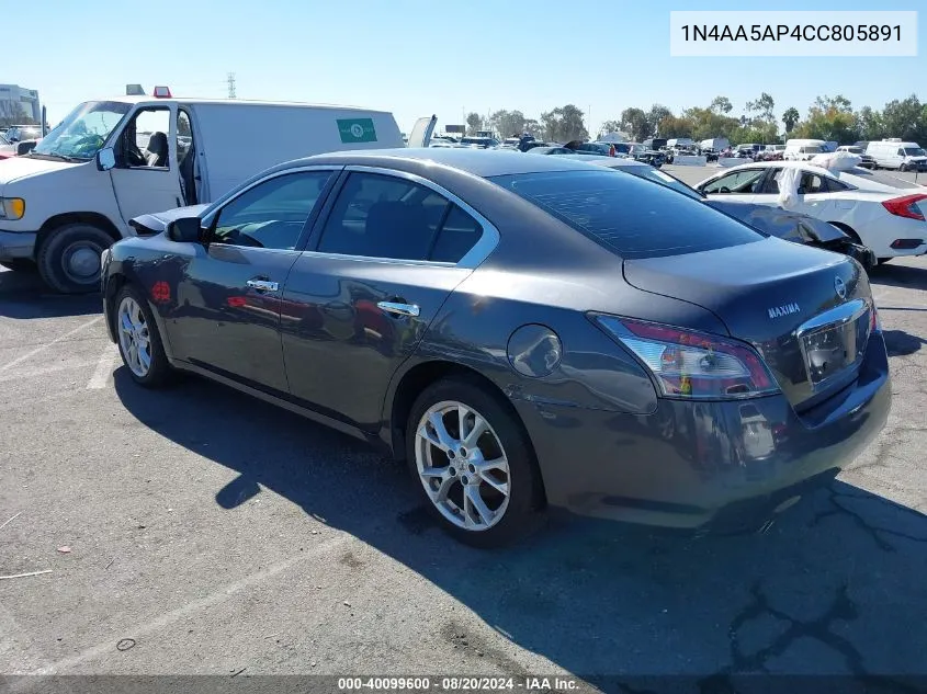 1N4AA5AP4CC805891 2012 Nissan Maxima 3.5 S