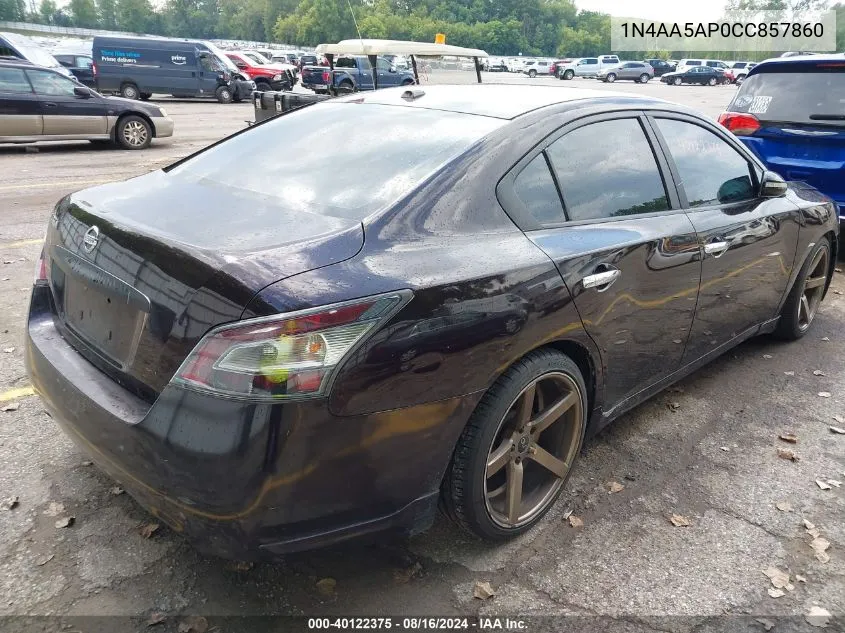 1N4AA5AP0CC857860 2012 Nissan Maxima 3.5 Sv