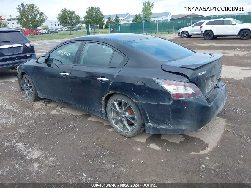 1N4AA5AP1CC808988 2012 Nissan Maxima 3.5 S