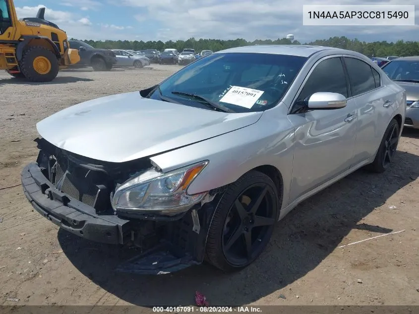 2012 Nissan Maxima 3.5 Sv VIN: 1N4AA5AP3CC815490 Lot: 40157091