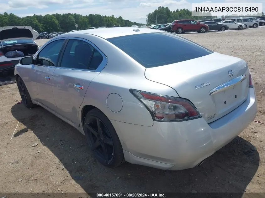 1N4AA5AP3CC815490 2012 Nissan Maxima 3.5 Sv