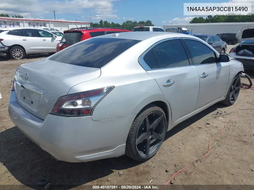 1N4AA5AP3CC815490 2012 Nissan Maxima 3.5 Sv