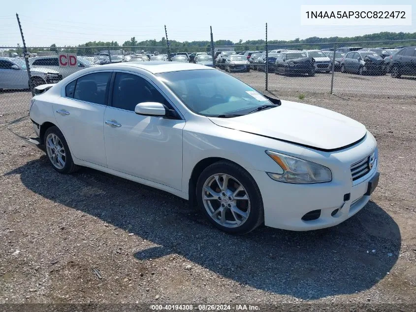 1N4AA5AP3CC822472 2012 Nissan Maxima 3.5 S