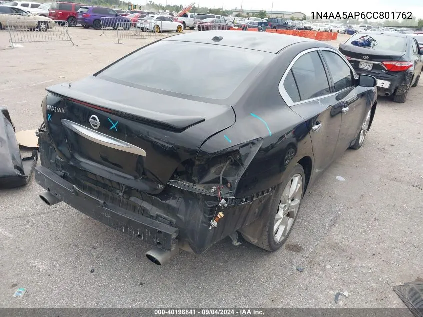 1N4AA5AP6CC801762 2012 Nissan Maxima S/Sv