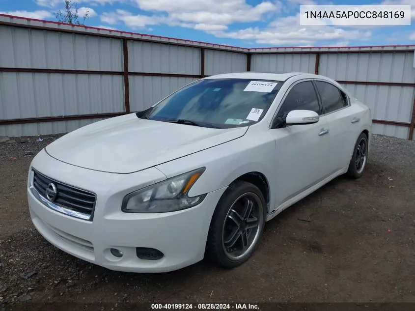 2012 Nissan Maxima 3.5 Sv VIN: 1N4AA5AP0CC848169 Lot: 40199124