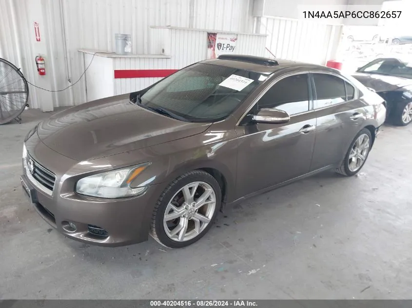 2012 Nissan Maxima 3.5 Sv VIN: 1N4AA5AP6CC862657 Lot: 40204516