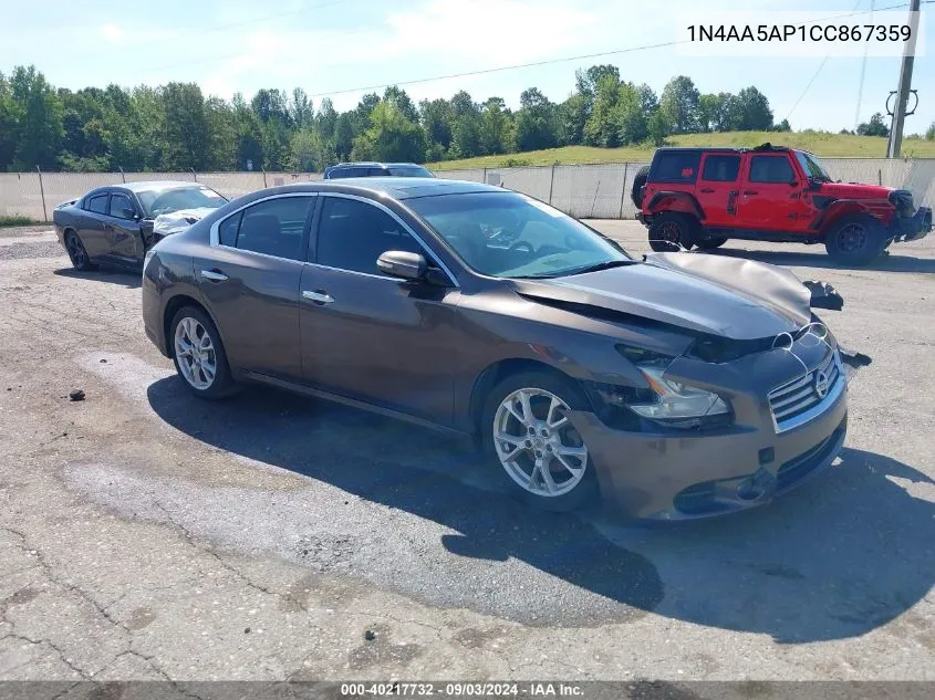 2012 Nissan Maxima 3.5 Sv VIN: 1N4AA5AP1CC867359 Lot: 40217732