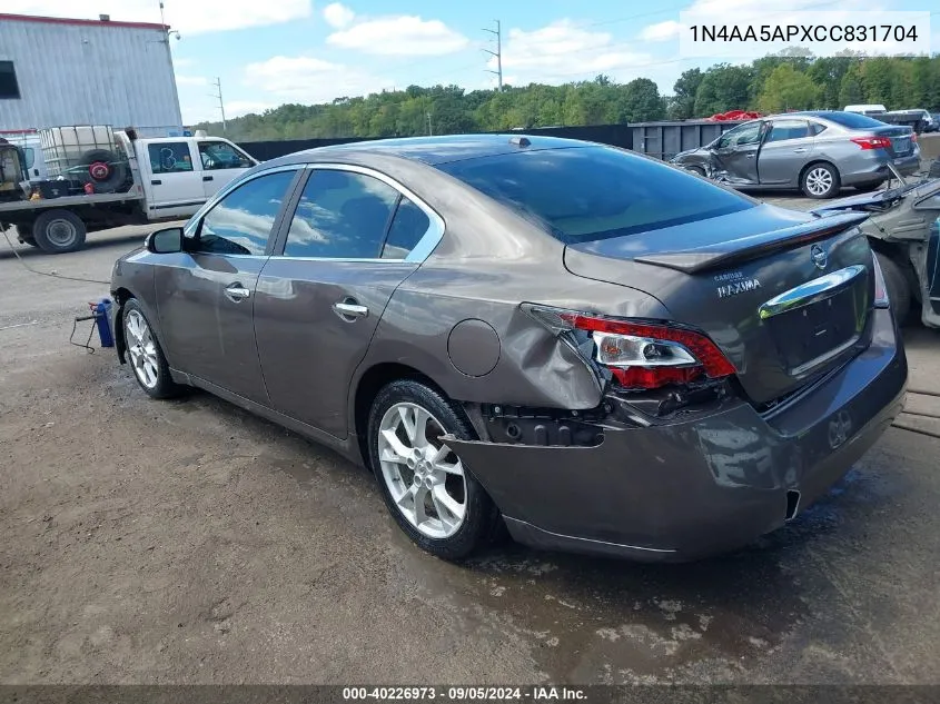 2012 Nissan Maxima 3.5 Sv VIN: 1N4AA5APXCC831704 Lot: 40226973