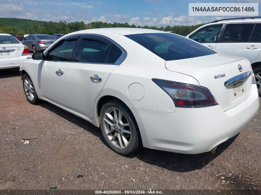 2012 Nissan Maxima 3.5 S VIN: 1N4AA5AP0CC861486 Lot: 40250803