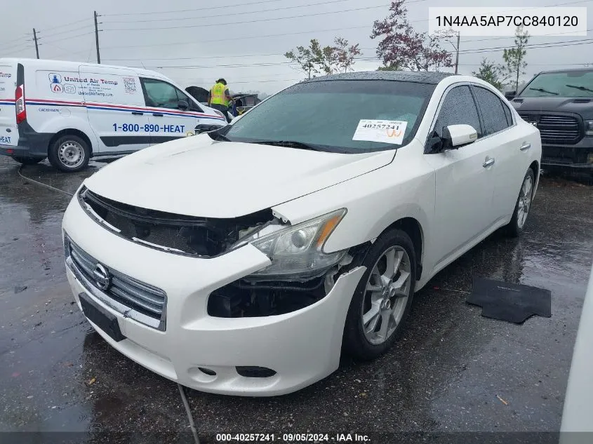 2012 Nissan Maxima 3.5 Sv VIN: 1N4AA5AP7CC840120 Lot: 40257241