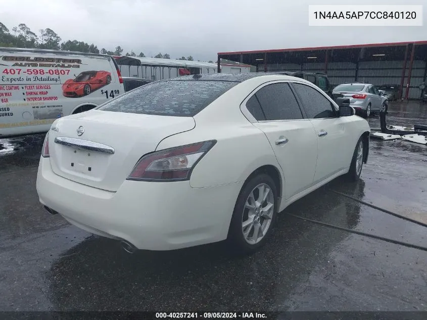 1N4AA5AP7CC840120 2012 Nissan Maxima 3.5 Sv