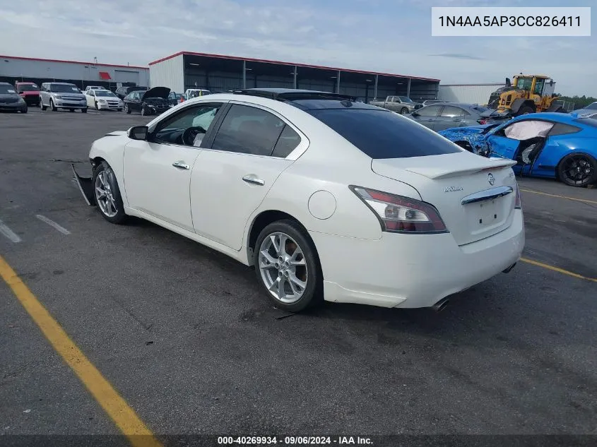 2012 Nissan Maxima S/Sv VIN: 1N4AA5AP3CC826411 Lot: 40269934