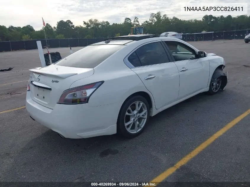 2012 Nissan Maxima S/Sv VIN: 1N4AA5AP3CC826411 Lot: 40269934