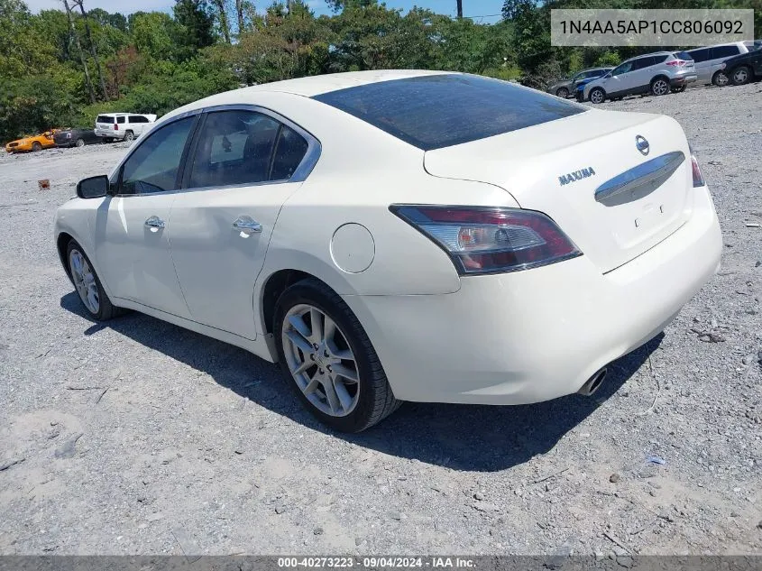 1N4AA5AP1CC806092 2012 Nissan Maxima 3.5 S