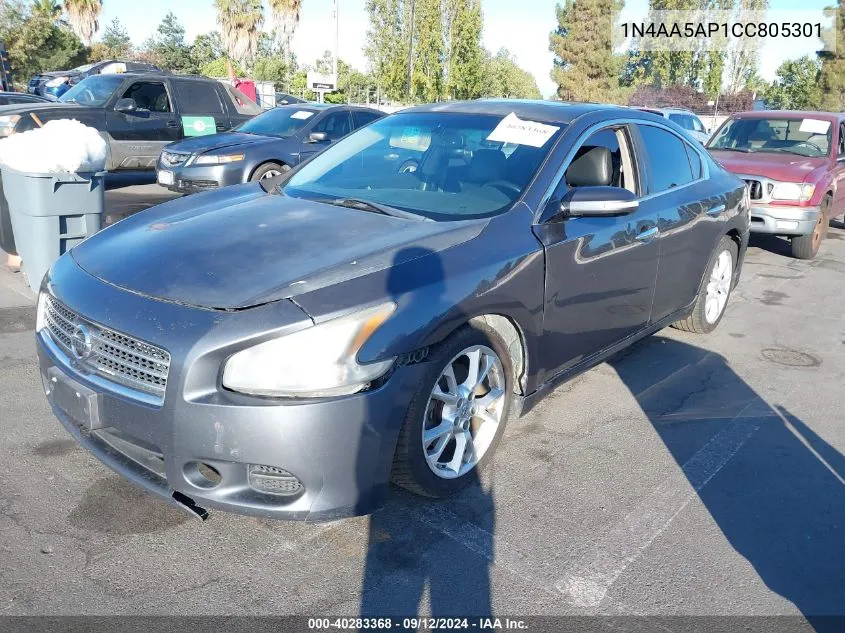 2012 Nissan Maxima 3.5 Sv VIN: 1N4AA5AP1CC805301 Lot: 40283368