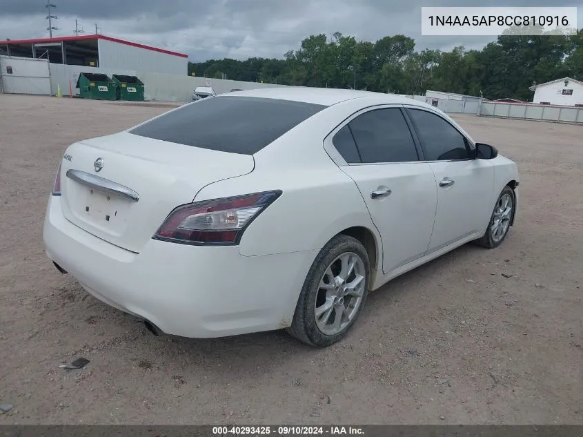 1N4AA5AP8CC810916 2012 Nissan Maxima S/Sv