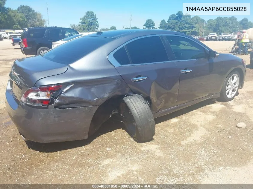 2012 Nissan Maxima 3.5 Sv VIN: 1N4AA5AP6CC855028 Lot: 40301858