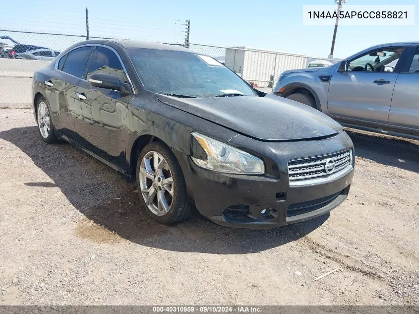 2012 Nissan Maxima 3.5 Sv VIN: 1N4AA5AP6CC858821 Lot: 40310959