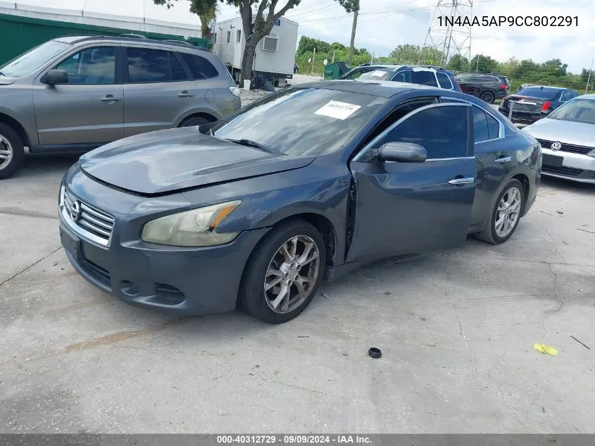 2012 Nissan Maxima 3.5 S VIN: 1N4AA5AP9CC802291 Lot: 40312729