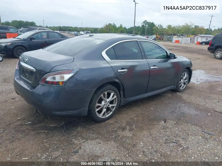 1N4AA5AP2CC837917 2012 Nissan Maxima 3.5 Sv