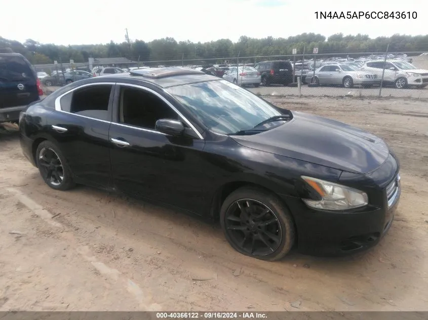 1N4AA5AP6CC843610 2012 Nissan Maxima 3.5 S