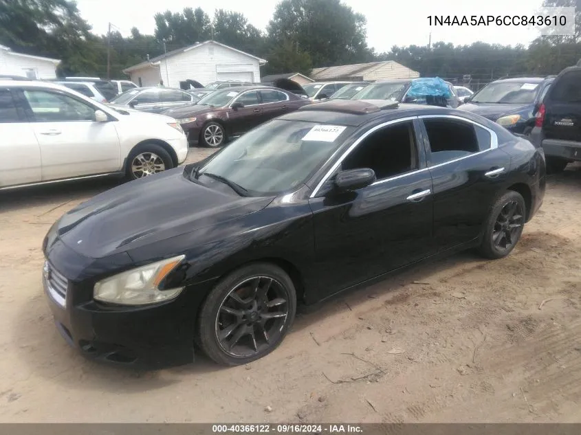 1N4AA5AP6CC843610 2012 Nissan Maxima 3.5 S