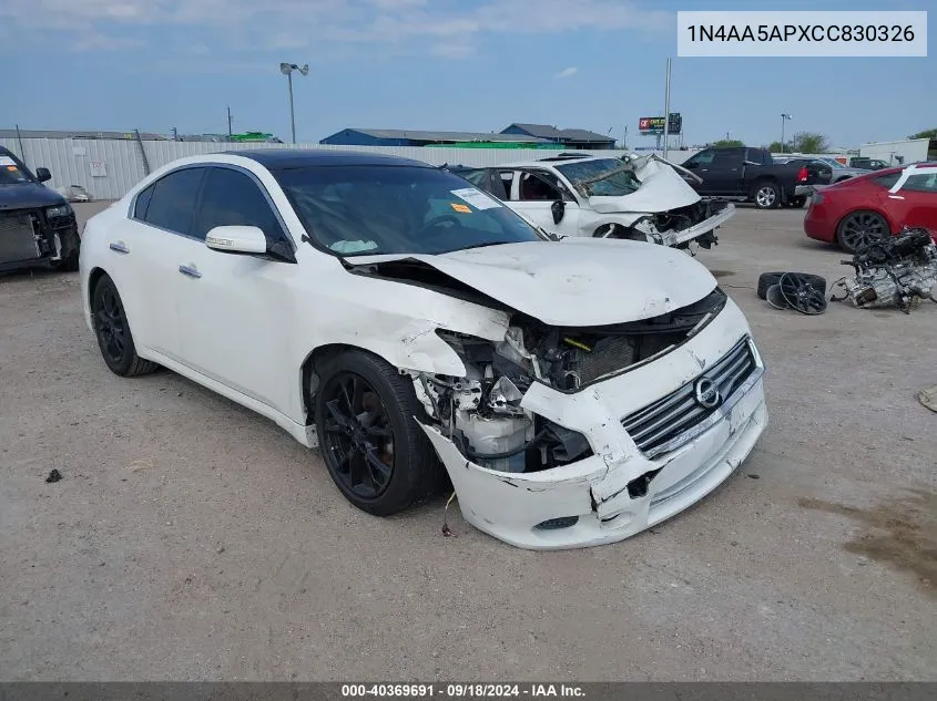 1N4AA5APXCC830326 2012 Nissan Maxima 3.5 Sv