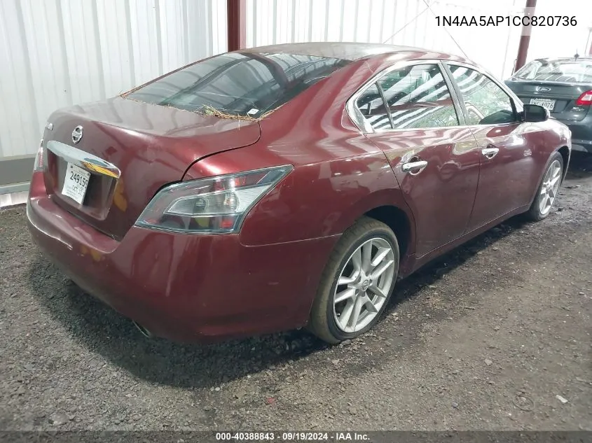 1N4AA5AP1CC820736 2012 Nissan Maxima 3.5 S