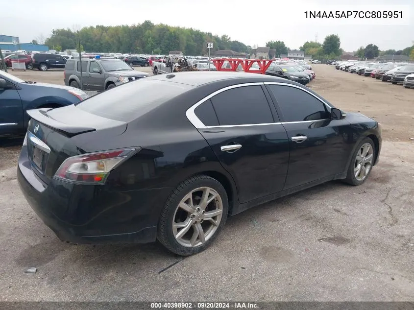 1N4AA5AP7CC805951 2012 Nissan Maxima 3.5 Sv