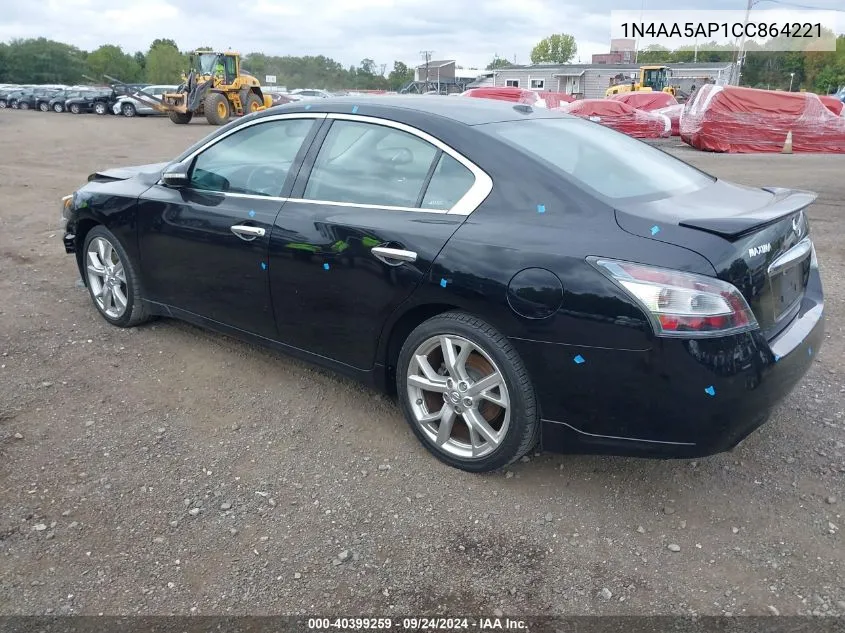 2012 Nissan Maxima 3.5 Sv VIN: 1N4AA5AP1CC864221 Lot: 40399259