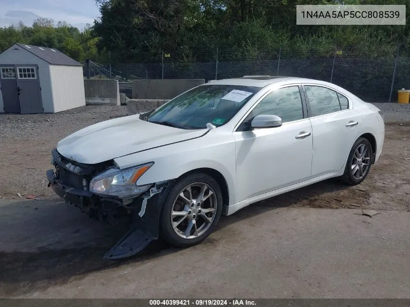 2012 Nissan Maxima 3.5 Sv VIN: 1N4AA5AP5CC808539 Lot: 40399421