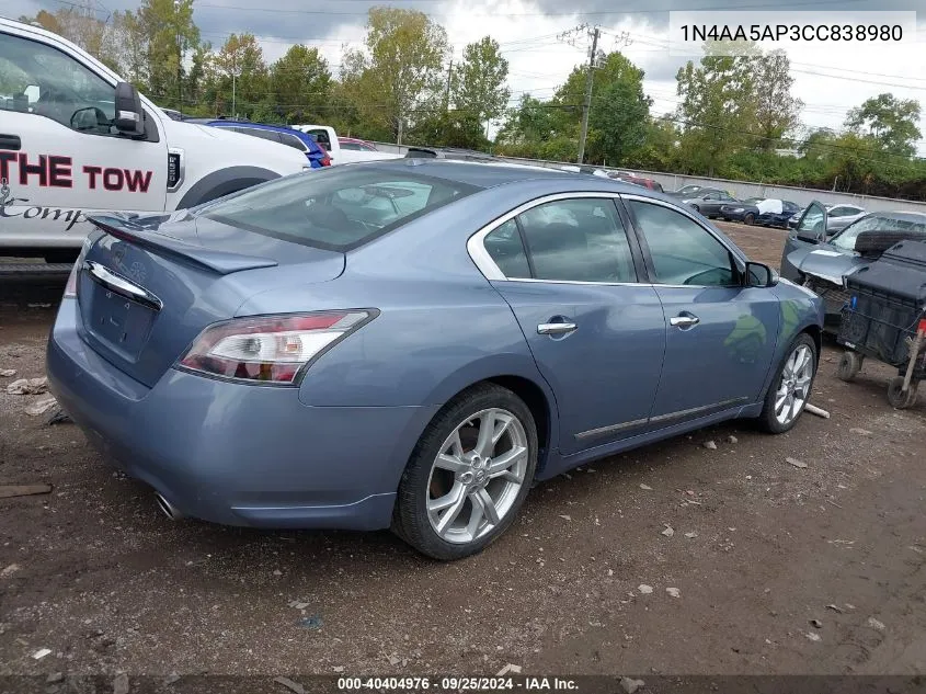 2012 Nissan Maxima 3.5 Sv VIN: 1N4AA5AP3CC838980 Lot: 40404976