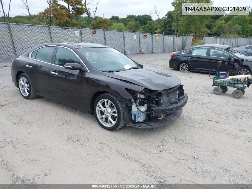 2012 Nissan Maxima 3.5 Sv VIN: 1N4AA5APXCC801439 Lot: 40412754