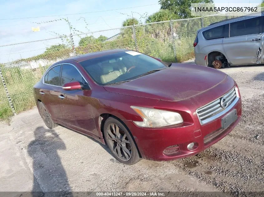 1N4AA5AP3CC867962 2012 Nissan Maxima 3.5 Sv