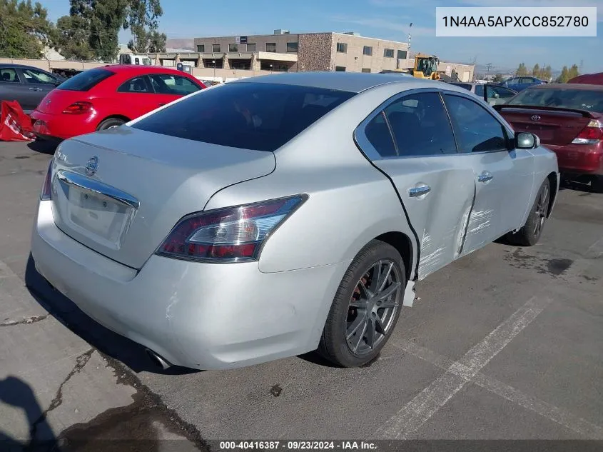 2012 Nissan Maxima 3.5 S VIN: 1N4AA5APXCC852780 Lot: 40416387