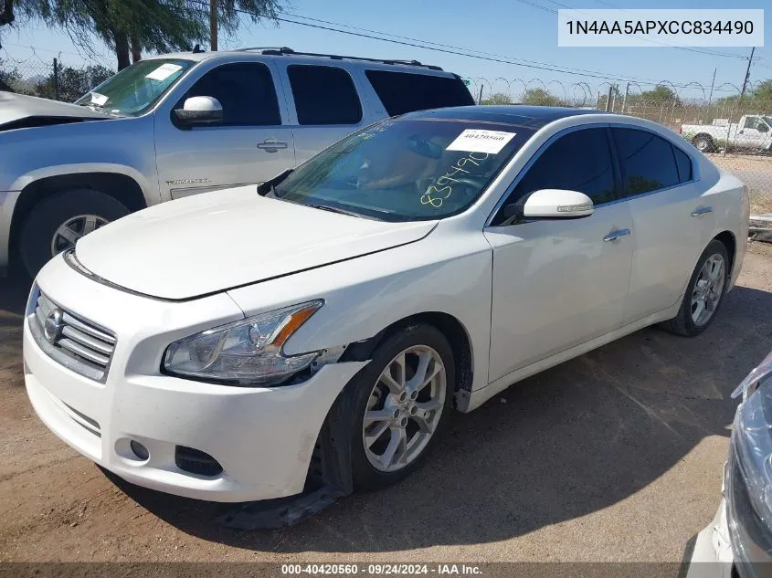 1N4AA5APXCC834490 2012 Nissan Maxima S/Sv