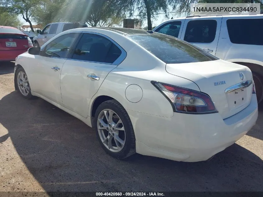 1N4AA5APXCC834490 2012 Nissan Maxima S/Sv