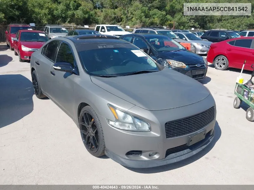 2012 Nissan Maxima 3.5 Sv VIN: 1N4AA5AP5CC841542 Lot: 40424643