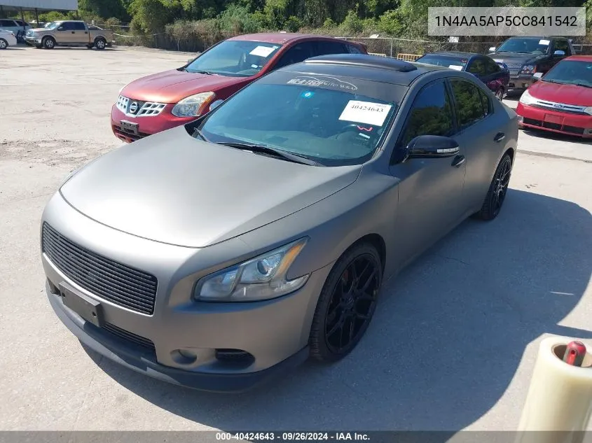 2012 Nissan Maxima 3.5 Sv VIN: 1N4AA5AP5CC841542 Lot: 40424643