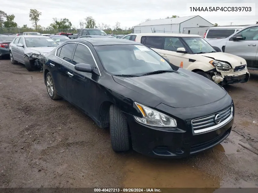 1N4AA5AP4CC839703 2012 Nissan Maxima 3.5 S