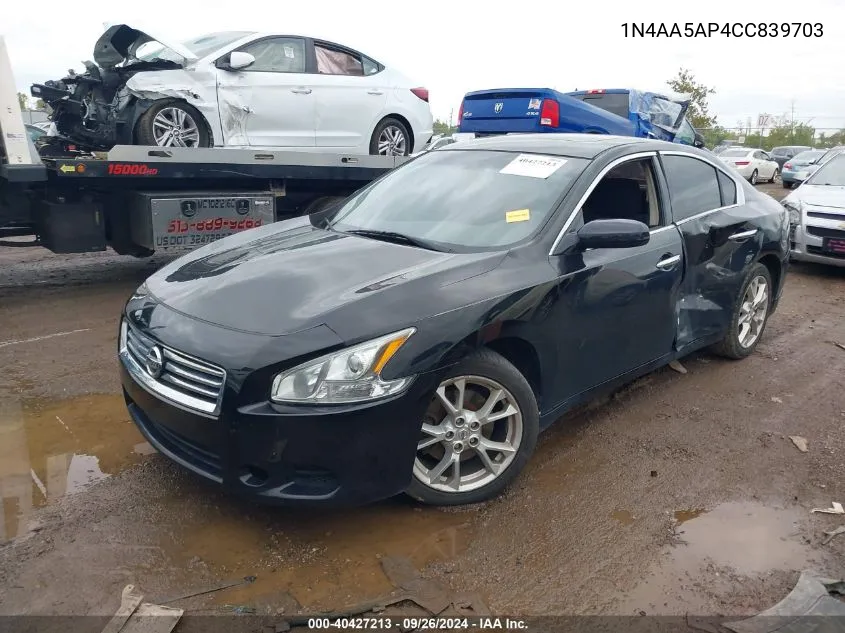 1N4AA5AP4CC839703 2012 Nissan Maxima 3.5 S