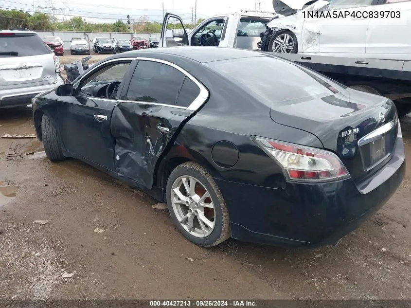 1N4AA5AP4CC839703 2012 Nissan Maxima 3.5 S