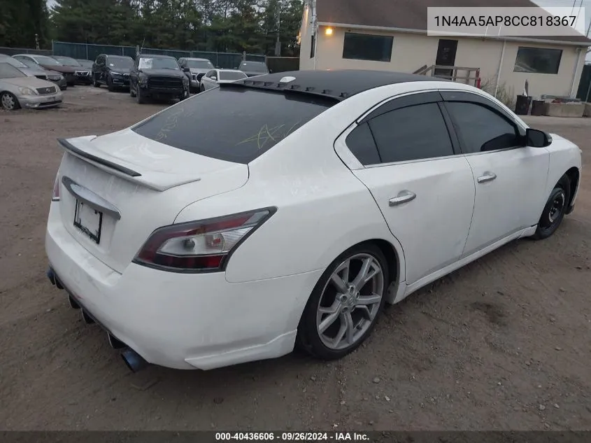 1N4AA5AP8CC818367 2012 Nissan Maxima 3.5 S/3.5 Sv