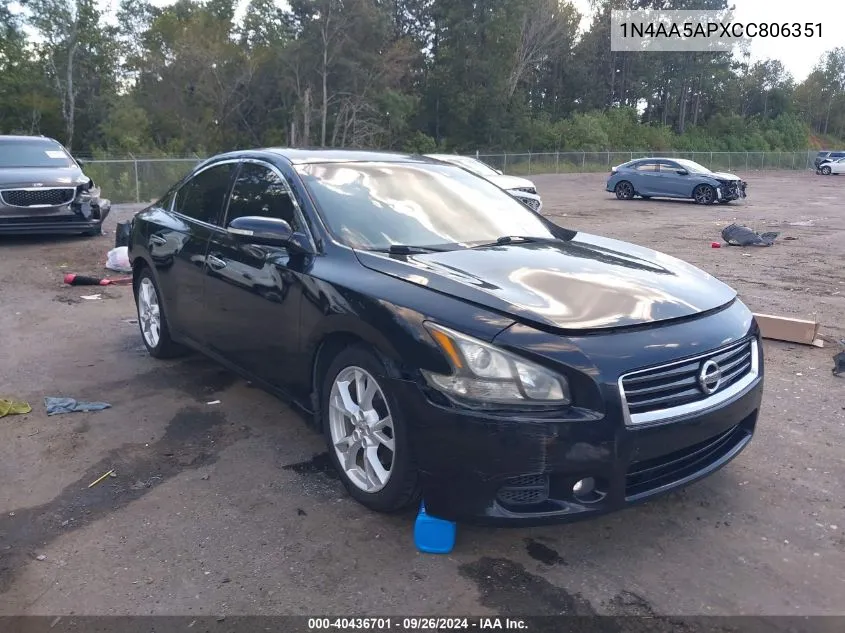 1N4AA5APXCC806351 2012 Nissan Maxima 3.5 S