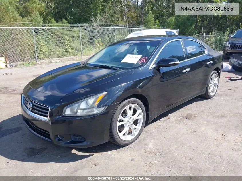 1N4AA5APXCC806351 2012 Nissan Maxima 3.5 S