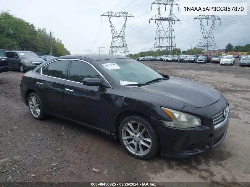 2012 Nissan Maxima 3.5 S VIN: 1N4AA5AP3CC857870 Lot: 40456925